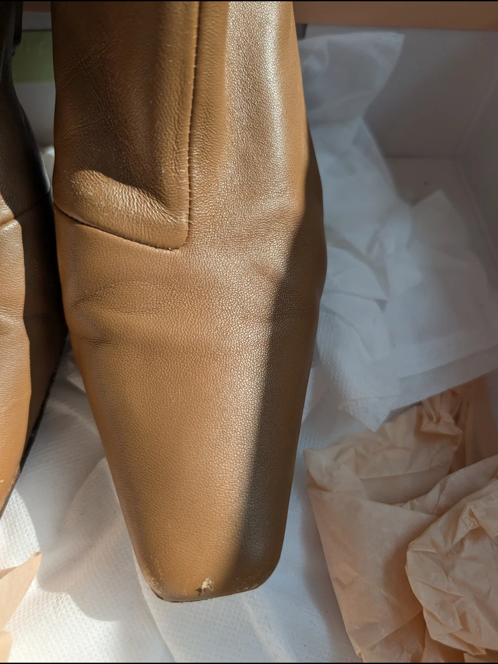 Loeffler Randall Tan Lambskin Kitten heel Boots